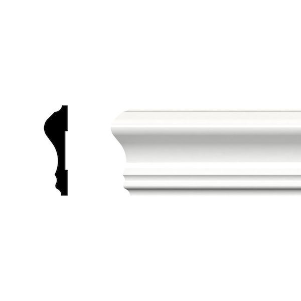 Ekena Millwork LWM390 - 2 5/8"H x 3/4"P x 96"L Chair Rail Moulding, PVC LWM390X96SWPV - main
